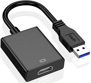 lot 1320 image: USB to HDMI Adapter, USB 3.02.0 to HDMI 1080P Video Graphics Cable Converter with Audio for PC Laptop Projector HDTV Compatible with Windows XP 788.110 Retail $19.99