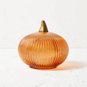lot 1325 image: Glass Pumpkin Orange - Opalhouse designed with Jungalow retail $15
