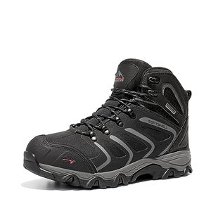 lot 1350 image: NORTIV 8 Mens Hiking Boots Waterproof Shoes Size 14 M US BlackDarkGrey Retail $51.05