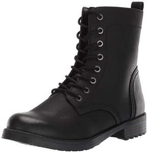 lot 1354 image: Amazon Essentials Womens Lace-Up Combat Boot Size 7.5 Black Retail $47.99