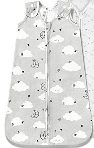 lot 1373 image: TILLYOU Cotton Sleep Sack 1 Pack - TOG 1 Baby Wearable Blanket with 2-Way Zipper, Extra Soft Sleeveless Sleeping Bag for Infants, 18-24 Months, Grey Cloud Retail $26.07