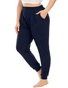 lot 1379 image: Gboomo Womens Plus Size Lounge Pants Casual Stretchy Jogger Ankle Length Loose Yoga Sweatpants with Pockets Dark Blue 3X Retail $17.51