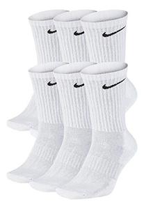 lot 1396 image: Nike Unisex Cotton Cushioned Crew Socks (6 Pairs) (WhiteBlack, m) Retail $17.53