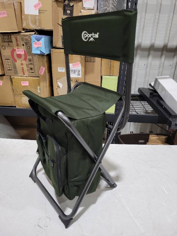 PORTAL Backpack Cooler Chair Fishing Chairs with Backrest Folding