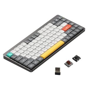 lot 6135 image: nuphy Air75 Mechanical Keyboard, 75% Low Profile Wireless Keyboard, Supports Bluetooth 5.0, 2.4G and Wired Connection, Compatible with Windows and Mac OS Systems-Gateron Brown Switch