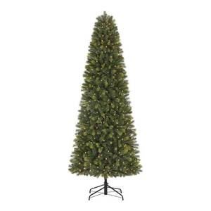 lot 6140 image: Home Accents Holiday 7.5 ft Barbour White Spruce Slim Christmas Tree