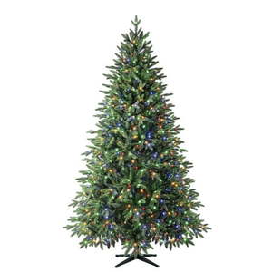 lot 6142 image: Holiday Time Prelit 900 Fairy LED Color-Changing Lights Berkley Fir Artificial Christmas Tree 7.5