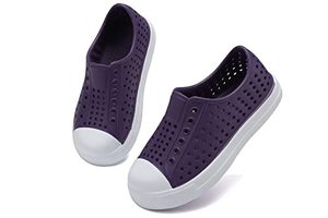 lot 24067 image: ziitop Kids Toddler Water Shoes for Boys Girls Baby Sandals Sneakers Beach Garden Swim, Anti-Slip Breathable Quick Dry Lightweight Slip-on (ToddlerLittle KidBig Kid) Purple (visible use)
