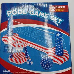 lot 24090 image: Pool Game Set Volleyball And Basketball (visible use)