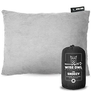 lot 24105 image: Wise Owl Outfitters Camping Pillow - Travel Pillow, Camping Essentials and Travel Must Haves - Compressible Memory Foam Pillow - SmallMedium