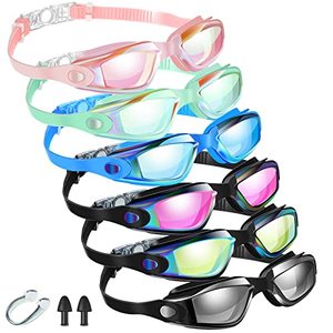 lot 24106 image: 6 Pcs Swim Goggles Swimming Equipment Swimming Goggles Sport Swimming Goggles for Women Men Adult Youth (Bright Color)