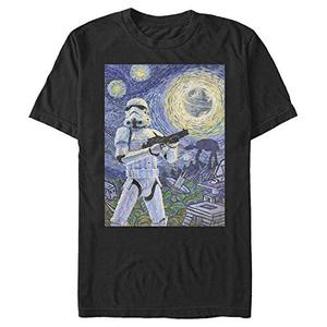 lot 24113 image: Star Wars Mens Starry Night Stormtrooper T-Shirt, Black, large