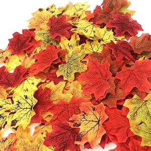 lot 24115 image: CODE FLORIST 200 Pcs Fall Artificial Maple Leaves for Thanksgiving,Weddings Decorations,Festival Events