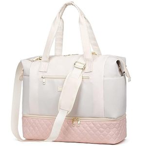 lot 24130 image: Weekender Travel Bag For Women, Travel Duffel Bags With Shoes compartment,Small Carry On Personal Item 18x14x8 Inch, Weekend Overnight Travel Tote Bags For Spirit Frontier Airlines,Hospital Bag