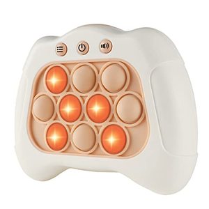 lot 24139 image: Pop The Target Handheld Speed Pushing Game Machine A Fun Multiplayer Game for Family. Fidget Game Toy for 6 7 8 9 10 11 12 Years Old White