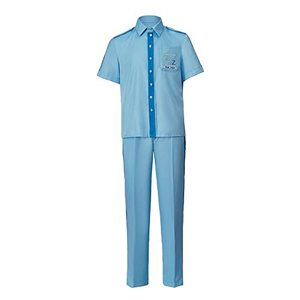 lot 24186 image: VEECOOCOS Life Aquatic with Steve Zissou Costume Mens Short Sleeve Work Uniform Outsuit-XXL