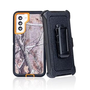 lot 24187 image: WallSkiN Case for Galaxy S21 (6.2) Heavy Duty Full Body Military Grade Drop Protection Carrying Cover Holder  Holster for Men Belt with Clip Stand � Camouflage