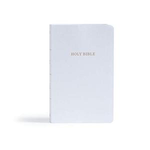 lot 24233 image: KJV Gift and Award Bible, White Imitation Leather, Red Letter, Pure Cambridge Text, Presentation Page, Ribbon Marker, Easy-to-Read Bible MCM Type