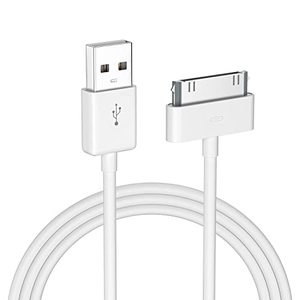 lot 24238 image: Apple Certified 30 Pin USB Charging Cable, 4.0ft USB Sync Charging Cord iPhone Compatible for 4 4s 3G 3GS iPad 1 2 3 iPod Touch Nano White (1 PCS)