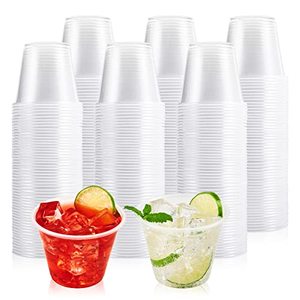 lot 24267 image: Lilymicky 600 Pack 9 oz Plastic Cups, Disposable Clear PLastic Cups, 9 Ounce Party Cups for Halloween Parties, Thanksgiving, Christmas Party