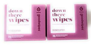 lot 24290 image: Down There Wipes - Rosewater - 16 CT Singles - Pack of 4
