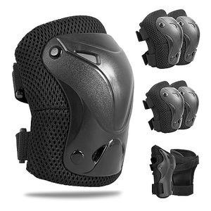 lot 24300 image: AIDY-PRO Roller Skate Pads Adult Knee And Elbow Pads For Roller Skating, Wrist Guards Skateboarding Protective Gear Adult Knee Pads For Men Women Skating Pads Black