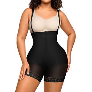 lot 24310 image: FeelinGirl Shapewear for Women Seamless Firm Triple Control Faja Plus Size Tummy Control Body Shaper Black XXXL