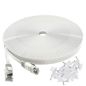 lot 24312 image: Jadaol Cat 6 Ethernet Cable 50 ft, Outdoor&Indoor 10Gbps Support Cat8 Cat7 Network, Flat High Speed RJ45 Internet LAN Computer Solid Patch Cord with Clips for Router, Modem, PS45, Xbox, Gaming, White