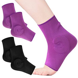 lot 24318 image: 4 Pcs Ankle Heel Protectors for Pressure Sores Ankle Bone Protection Socks Ankle Support Brace for Bed Sores and Foot Ulcer Woman Man Kids Hiking Riding Boots Skating