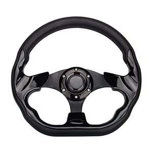 lot 24342 image: D Shape Style Golf Cart Steering Wheel Universal Design for Club Car Ds and Precedent EZGO RXV & TXT, Yamaha Golf Cart Steering Wheel