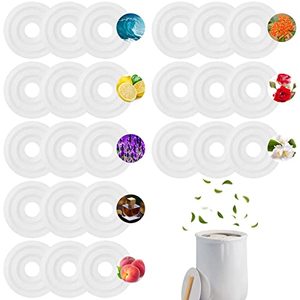 lot 24361 image: Demissle 24 Pieces Replacement Fragrance Disc Towel Warmer Bucket Fragrance Scented Pads, 8 Flavors