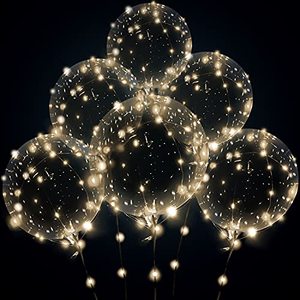 lot 24491 image: Led Balloons,helium tank for balloon at home,Clear balloon Light Up Colorful Bobo Balloons Transparent Light Balloons, Weddings, Banquets, Outdoor and Indoor Parties (warm white (10 set15balloons))  quantity not verified 