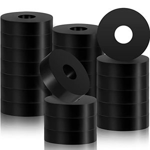 lot 24499 image: Rubber Isolation Pads Thick Rubber Washers 1.5 Inch OD 0.5 Inch ID 0.4 Inch Thick Mechanical Vibration Damping Pads Anti Vibration Isolation Pads Rubber Isolator Washer (32 Pcs  quantitynotverified)