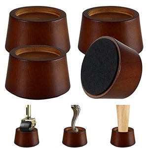 lot 24506 image: KOIKEY Furniture Raisers Bed Risers - 2 Inch Wooden Circle Heavy Duty Furniture Height Extenders Lifts for Sofa Couch Desk Chair Table Base Raising Space, Convenient Store and Cleaning, Pack of 4