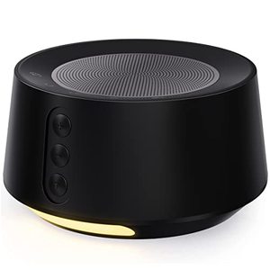 lot 24507 image: BGOVERSS White Noise Sound Machine with 14 Soothing Sounds and 10 Levels Night Light for Sleeping, 5 Timers and Memory Feature Plug in Sound Machine for Nursery Baby Kids Adults,Black