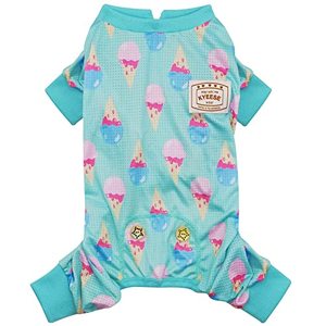 lot 24533 image: KYEESE Dog Pajamas for Medium Dogs Lightweight Dog Pjs Dog Onesie Jumpsuit Great for Summer Dog Hair Shedding Cover Dog Clothes  says 2xl but looks more large 