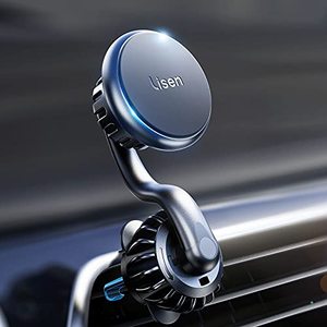 lot 24546 image: LISEN Magnetic Phone Holder for Car Mount Adjustable Phone Magnet for Car Enjoy Never Blocking Universal Air Vent Magnetic Car Cell Phone Holder Mount Fit for All 4�-13� Tablets & Smartphones  USED 