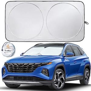 lot 24558 image: EcoNour Car Shade Front Windshield  Windshield Dash Protector for Maximum UV Rays and Sun Heat Protection  Sun Visor Car Interior Accessory for Cooler Interior  Medium Plus (64 x 34 inches)