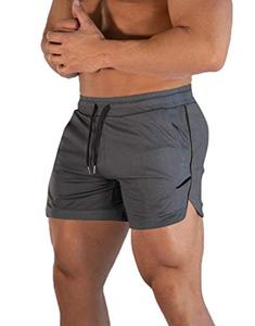 lot 24561 image: FLYFIREFLY Mens Gym Workout Shorts Running Lightweight Athletic Short Pants Bodybuilding Training Dark Grey  WORN 