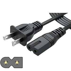 lot 24562 image: Chanzon UL Listed 3ft6ft Polarized 7A AC Power Cord Compatible with 2Slot Vizio E-M-Series HDTV,Sharp,Smart LED TV,Sony PS1 (2 Prong NEMA-1-15P IEC320-C7 Plug) Universal Replacement Wall Cable