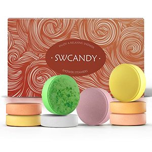 lot 24565 image: Shower Steamers Aromatherapy Stocking Stuffers for Women- Swcandy 8 Pcs Bath Bombs Gifts for Women, Shower Bombs with Essential Oils Relaxation Gifts for Home SPA, Gifts for Mom Who Has Everything