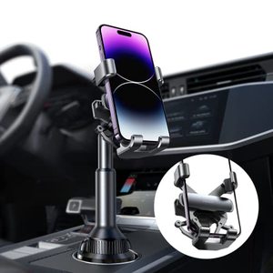 lot 24585 image: AINOPE New Upgrade Gravity Cup Phone Holder Mount, No Shaking & Super Stable Long Neck Cup Phone Holder for Car, Newest Auto Lock Hands Free Cell Phone Holder Car Mount for iPhone 14 & All Phones