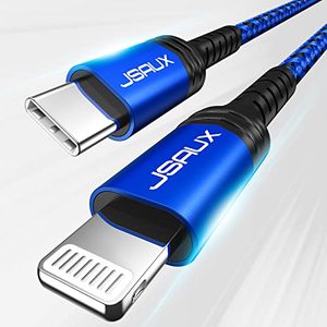 lot 24618 image: JSAUX USB C to Lightning Cable 4FT, Apple MFi Certified iPhone 14 Fast Charging Cord USB C iPhone Cable for iPhone 1414 Plus14 Pro14 Pro Max1313 Mini13 Pro13 Pro Max12 Pro Max11SEXS-Blue