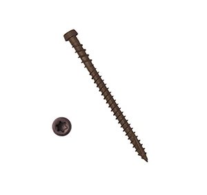 lot 24631 image: YYL,Composite Decking Coated Wood Screw, 10x2-34,Star Drive,Torx 20, Type 17 Slot Point,Wood Screw,1 Free Bit Included (#10x2-34, Woodland Brown, 75)  OPENED, QUANTITY NOT VERIFIED 