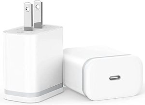 lot 24647 image: iPhone 15 14 13 12 11 USB C Wall Charger, 20W 2-Pack Charging Block USBC Power Adapter PD Plug Box Type C Brick Cube for iPhone 15 14 13 12 11 Pro Max XS X XR SE 8 Plus, iPad Pro, AirPods Pro