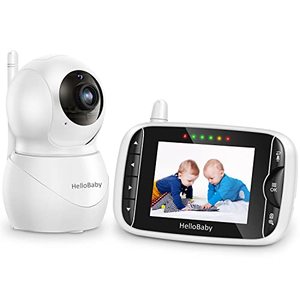 lot 24648 image: HelloBaby Monitor with Camera and Audio, IPS Screen LCD Display Video Baby Monitor No WiFi Infrared Night Vision, Temprature, Lullaby, Two Way Audio and VOX Mode (HB66pro)