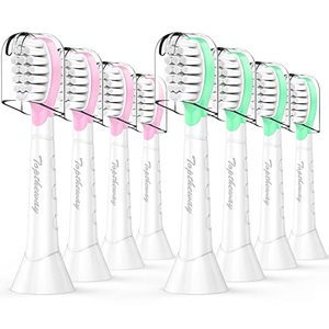 lot 24651 image: Kids Toothbrush Heads for Philips Sonicare Soft Electric Replacement Brush Compatible with Phillips 603294 6321 6340 6042 6320 6330 Compact Head for Child 3-5, Pink Girl Green Boy 8 Pack