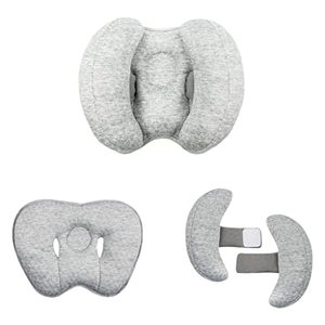 lot 24658 image: Blublu Park Baby 2 in 1 Travel Cushion, Banana Shape Baby Neck Head Support Car Seat Insert Cushion for Kids, Toddler, Gray