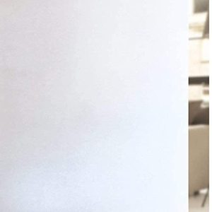 lot 24669 image: rabbitgoo Window Privacy Film, Removable Frosted Glass Window Film for Bathroom, Opaque Static Cling Heat Control Door Sticker for Home Office Living Room Non-Adhesive, Matte White 17.5 x 78.7