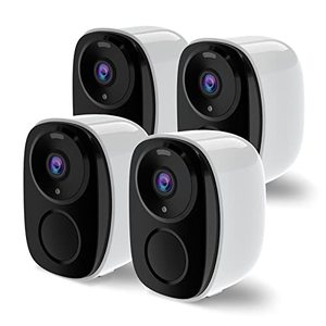lot 24676 image: Security Cameras Wireless Outdoor, 2K Battery Powered Spotlight Siren Alarm WiFi Surveillance Camera for Home Security, AI Motion Detection, Color Night Vision,2-Way Audio, Waterproof, CloudSD, 4Pack